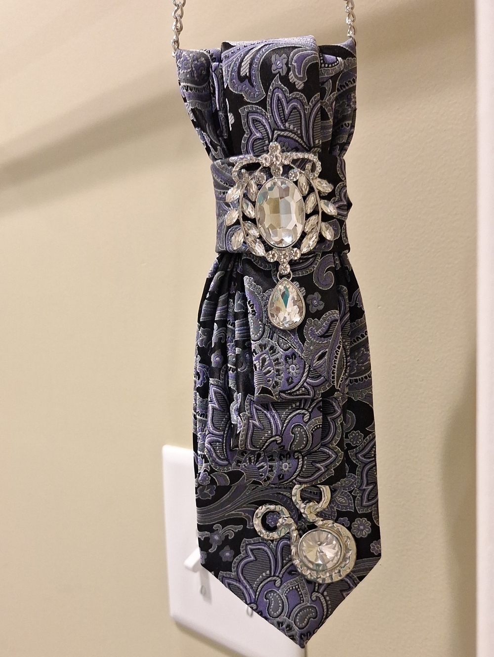 Stafford Upcycled Necktie Necklace.
